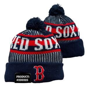 NWT‎ Boston Red Sox Sports Pom Knit Beanie Fleece Lining OSFA Unisex